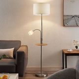 Lindby - Aovan Vloerlamp met USB - Nickel