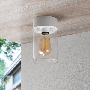 Arcchio - plafondlamp - 1licht - aluminium, glas - H: 20.5 cm - E27 - wit, helder
