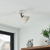 Lindby - Efgenia - Spot - Wit / Opaal - Dimbaar - Keramiek - Landelijk