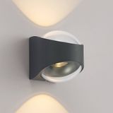 Lucande - Almos LED Round Up/Down BuitenWandlamp Dark Grey