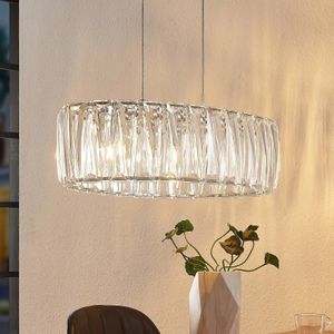 Lindby - hanglamp - 3 lichts - acryl, ijzer - H: 20 cm - E14 - transparant, chroom