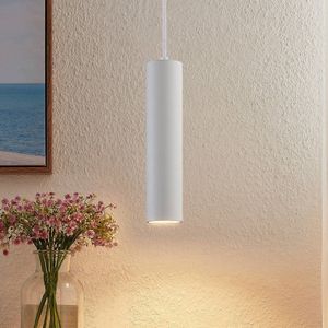 PRIOS - hanglamp - 1licht - metaal, aluminium - H: 25 cm - GU10 - zandwit