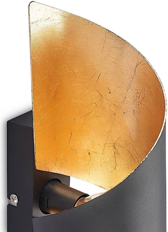Lindby - Desirio - Wandlamp - Zwart - Dimbaar - Modern - Metaal