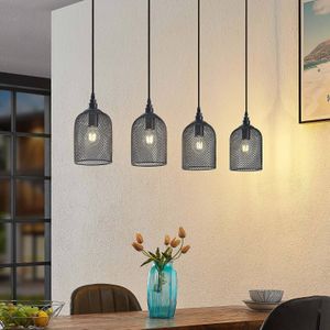 Lindby Dolcin hanglamp met mesh-kappen 4-lamps
