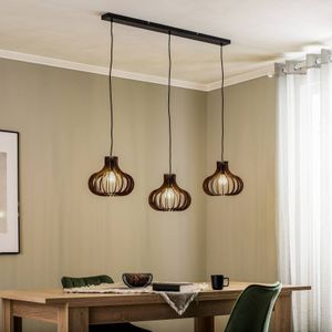 Lindby Lawenta hanglamp met houten kappen