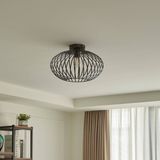 Lindby - Rosalea - Plafondlamp - Zwart/Bras