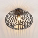 Lindby - Rosalea - Plafondlamp - Zwart/Bras