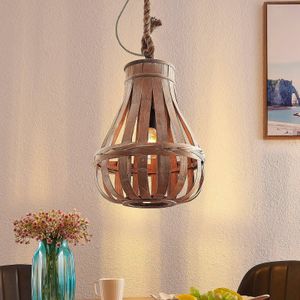 Lindby Haruno hanglamp van rotan, 33 cm