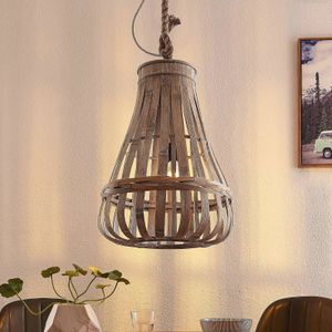 Lindby Haruno hanglamp van rotan, 42 cm