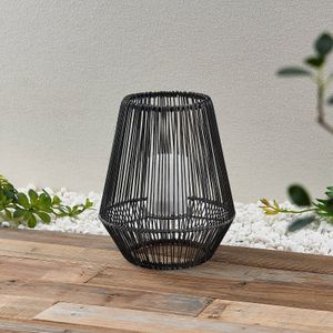 Lindby Kaati LED solar-lantaarn, rotanoptiek 26 cm