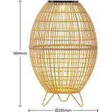 Lindby - Solar Tuinverlichting - 1licht - Polyethylee - Ijzer - H: 46.4 cm - Rotan Natuur