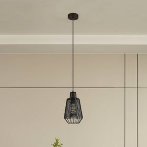 Lucande Tinko hanglamp, zwart, 20 cm