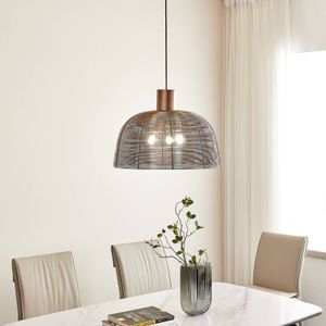 Lucande Biljana hanglamp, bruin, 50 cm