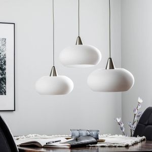 Lucande Sharvil hanglamp, 3-lamps, glas