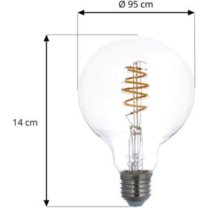 Modee E27 Led Lamp Dimbaar 4w - 300lm - 1800k - Warm Wit - Led Filament Amber St64 - Vervangt 28w