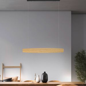 Quitani LED hanglamp Persida, eiken, 98 cm