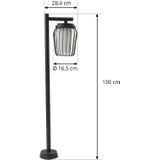 Lucande Tuinpadverlichting Chandan, 100 cm, zwart, aluminium