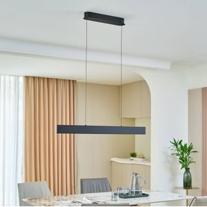 Lucande LED hanglamp Philine, lengte 101 cm zwart ijzer