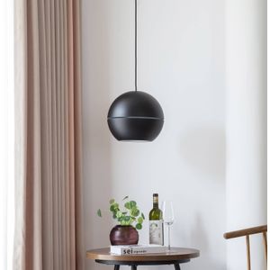 Lucande hanglamp Calantha, zwart, aluminium, Ø 30 cm