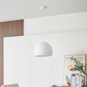 Lucande LED hanglamp Lythara, wit, Ø 40 cm, aluminium