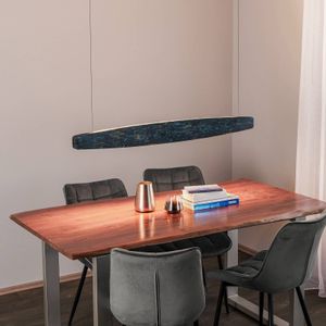 Quitani Lysia LED hanglamp, geoxideerd/zwart 118cm