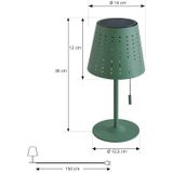 Lindby - Solar buitenverlichting- met dimmer - 1licht - Ijzer, plastic - H: 30 cm - saliegroen - Inclusief lichtbron
