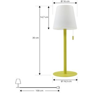 Lindby - Terraslampen - CCT - 1licht - IJzer, aluminium, kunststof - H: 45 cm - geel, wit - Inclusief lichtbron