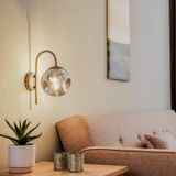 Lindby - Valentina - Wandlamp - Bruin - Dimbaar - Design - Metaal