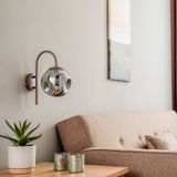 Lindby - Valentina - Wandlamp - Bruin - Dimbaar - Design - Metaal