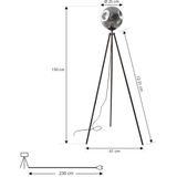 Lindby - Valentina - Vloerlamp - Rookgrijs - Glas - 150 cm