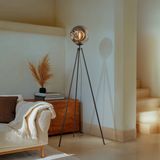 Lindby - Valentina - Vloerlamp - Rookgrijs - Glas - 150 cm