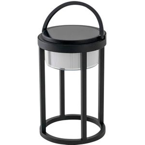 Lucande - Tilena Round Zonnecel Taffellamp Zwart
