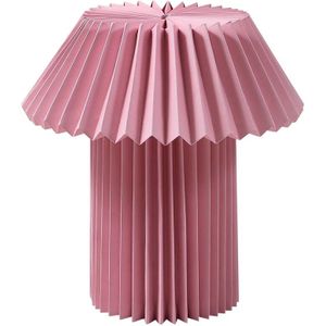 Lindby tafellamp Magali, roze, papier, Ø 34 cm, E14