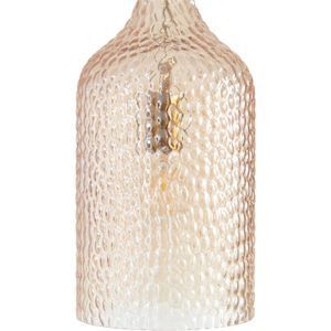 Lindby Drakar hanglamp, 3-lamps, amber, Ø 19,5cm