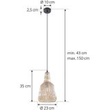 Pendelleuchte 'Belarion' aus Glas für Wohnzimmer & Esszimmer von Lindby