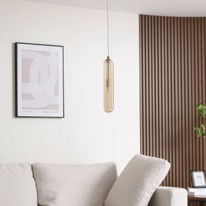 Lucande - Freylin - Wandlamp - Amber - Messing - Glas - G9