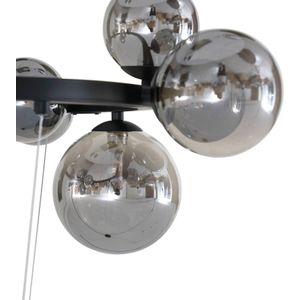 Lucande Naelen hanglamp rond zwart/grijs