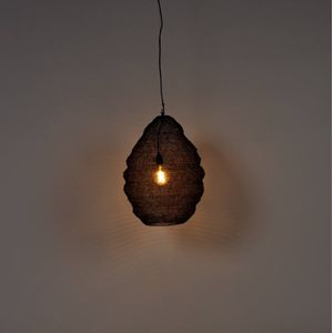 Hanglamp Lindby Eldric, zwart, ijzer, Ø 45 cm