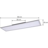 Lindby - Enhife - LED Paneel - Wit - Aluminium - 80 x 20 cm