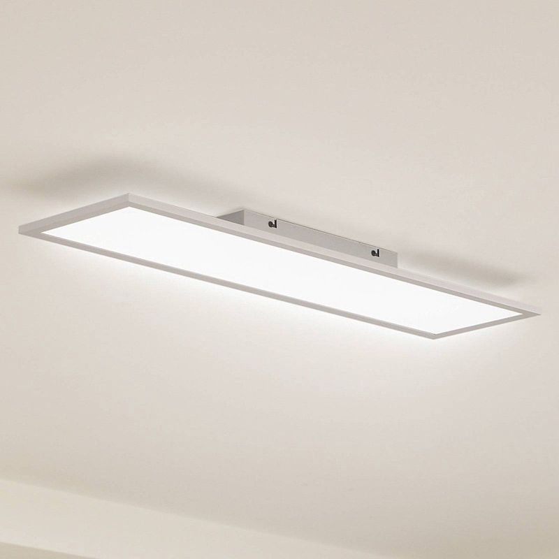 Lindby - Enhife - LED Paneel - Wit - Aluminium - 80 x 20 cm