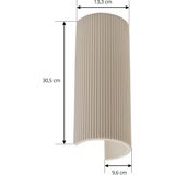 Lindby - Colja - Wandlamp - Crème / Amber - Dimbaar - Gips / Klei