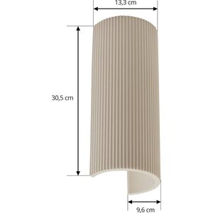 Lindby - Colja - Wandlamp - Crème / Amber - Dimbaar - Gips / Klei