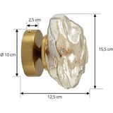 Lindby - Piatra - Wandlamp - Crème / Amber - Dimbaar - Modern - Glas