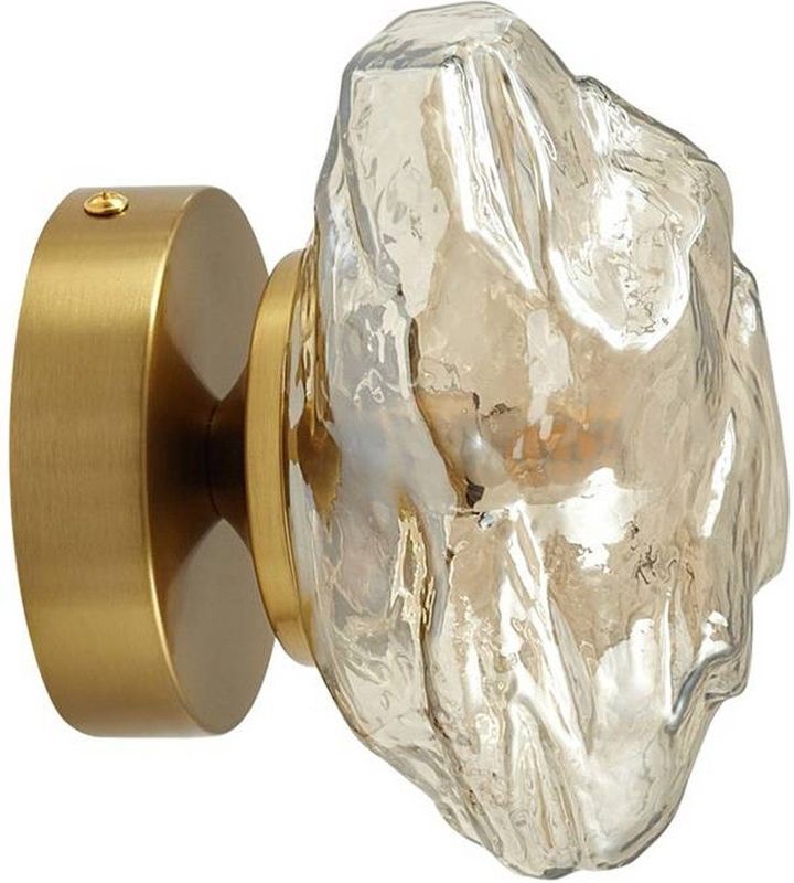 Lindby - Piatra - Wandlamp - Crème / Amber - Dimbaar - Modern - Glas