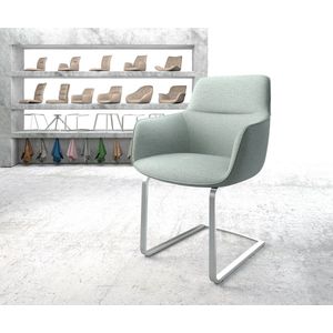 Freischwinger Pejo-Flex Stripes Mint Freischwinger flach Edelstahl Taschenfederkern