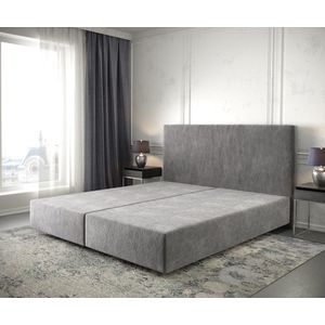 Boxspring frame Dream-Well Taupe 180x200 cm Mikrofaser Beddengoed