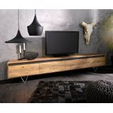 TV-meubel Stonegrace acacia natuur 240 cm 4 deuren design meubilair 4 deuren