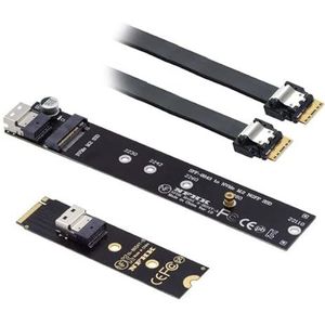 System-S SFF-8654 Adaptateur NGFF M-Key 40 cm NVME Câble Mâle vers Femelle pour Carte Mère SSD