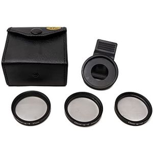 SYSTEM-S Makro Lenset, Zoom Close Up Filter Kit met Clip Tas in Zwart