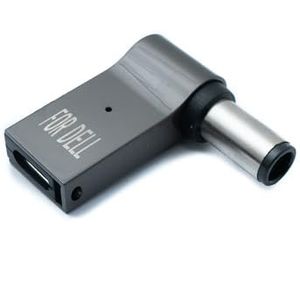 System-S Adapter USB 3.1 type C stekker naar Dell DC 20V 3,5 x 1,35 mm bus grijs